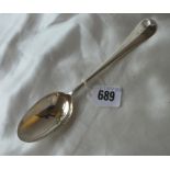 Rat tail table spoon, Lon 1718 Britannia standard 55g.