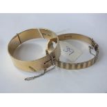 Two silver gilt bracelets 22ct gold on silver