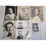 AUTOGRAPHS inscribed photo portraits early 1940’s Hollywood stars, Elizabeth Taylor, Ronald