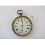 Silver pocket watch by Yovil