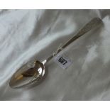 Irish bright cut table spoon, Dublin 1798 by IS 60g.