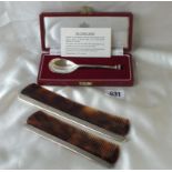 Boxed seal top spoon by M & W, etc.
