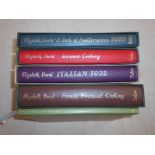 FOLIO SOCIETY DAVID, E. French Provincial Cooking 2010, plus 3 others by E. David in s/cases & 1