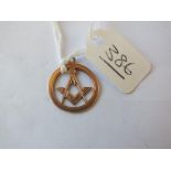 9ct masonic charm / pendant