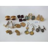 Bag of assorted unusual cufflinks