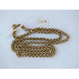 HEAVY 9ct ROPE LINK NECK CHAIN – 28” long – 66gm