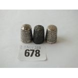 Childs Horner thimble and two others