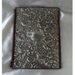 Blotter embossed with winged infants, birds and foliage, 11.5” long Lon 1898 by Goldsmiths Co.