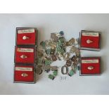Qty of silver charms and a ring