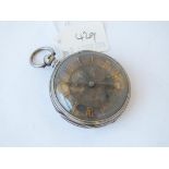 Victorian silver pocket watch with silvered dial