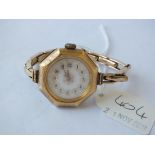 Antique ladies 14ct. wrist watch on expanding strap