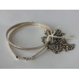 Silver collar and neck chain 46g