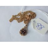 9ct garnet pendant necklace