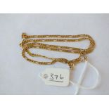 9ct flat link neck chain – 17” long – 2.2gm