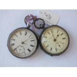 Gents silver pocket watch by Stanhope, also another