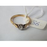 18ct gold diamond solitaire ring Approx. R