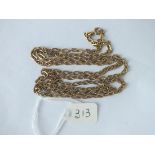 9ct neck chain with oblong links – 30” long - 14.5gm