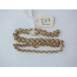 9ct circular link neck chain – 15” long – 4.9gm