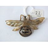Antique horn insect brooch – 2.3/4” wide