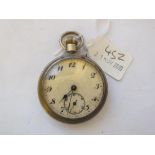 Gents metal cased pocket watch