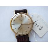 Gents 9ct. Longines wrist watch with seconds dial