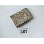 Aide Memoire with embossed cover, 2.5” long Chester 1905 by AJS