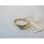 Single stone diamond ring set in 18ct –Size O – 1.7gm