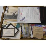EPHEMERA a box incl. photos, letters, bill heads, war time & 1950’s theatre programmes, The