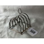 Four division small toast rack, 2.25” long B’ham 1931 by D & F 26g.