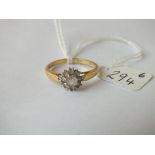 9ct cluster ring – Size P