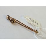 9ct. knot brooch 1.5g.