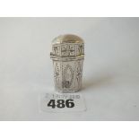 Georgian small scent bottle contained in a etui shaped case, 1.5” high