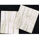 1811 Note from William Wellesley Pole to Stephen Moore, later 3rd Earl of Mount Cashell, accepting