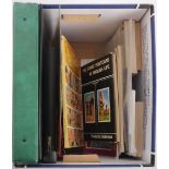Postcards. Empty albums, pages, and books. In two archive boxes, heavy lot, buyer must collect