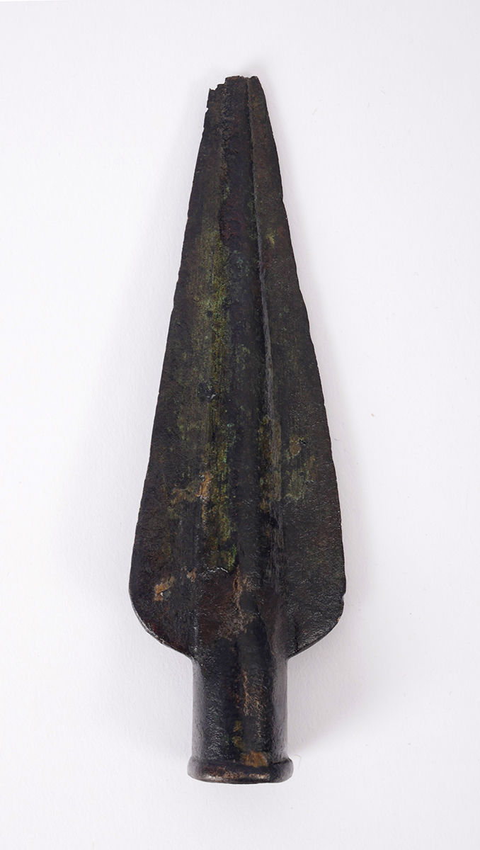 2nd Millennium BC Bronze age Irish Socketted Spearhead A Irish bronze spearhead with tapering