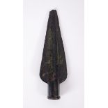 2nd Millennium BC Bronze age Irish Socketted Spearhead A Irish bronze spearhead with tapering