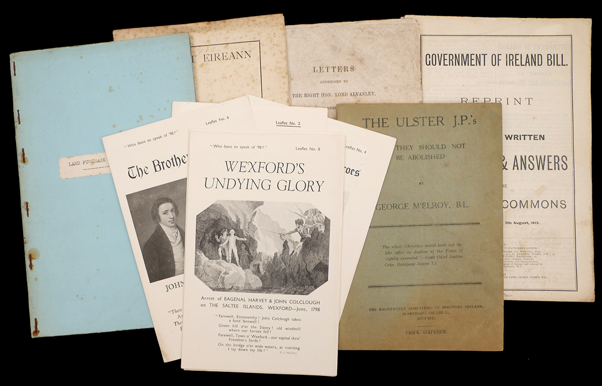 1841-1931 Collection of 12 disbound pamphlets on Irish issues. Including Lord Clifford on the