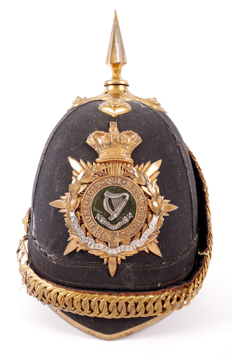 1882 Connaught Rangers officer's helmet. 1878 home service pattern cloth helmet by Hobson & Sons, - Image 2 of 3