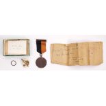 1917-1921 War of Independence service medal and a gilt metal brooch. The brooch engraved "Erin",