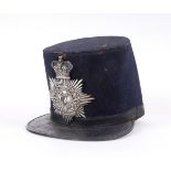 Victorian Royal County of Limerick militia officer's shako with white metal shako plate. An 1861-