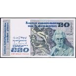 Central Bank, 'B' Series, Twenty Pounds, 25-08-83, sequential trio. CDE 890639-41, very fine to good