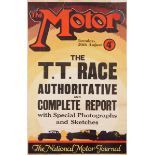 1930s Co. Down, Motor Racing, Ards TT, Motor magazine poster. The Motor magazine. A very rare weekly