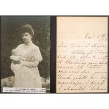 1893 (November 6) Autograph letter signed by Queen Mary, as Princess of Wales. Three pages, to