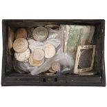 USA mixed lot. (50 approx.) Includes silver dollars (3), forgery (counterfeit?) of 1804 silver