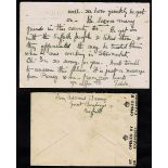 1944 (December 24) Letter of commiseration from Admiral Bruen to Alice Holroyd Smyth. A two-page