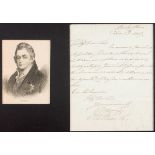 1827 (December 25) Autograph letter, signed by William IV as Lord High Admiral. One page, quarto,