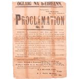1922 (August 4) Irish Free State Army, Waterford, Proclamation No. 3. Headed, 'Óglaigh na