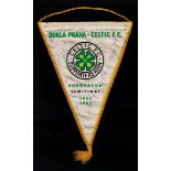 1967 Celtic FC 'Lisbon Lions' European Cup semi-final signed match pennant. A match pennant for