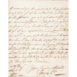 1788 (March 12) Autograph letter, signed from George IV as Prince Regent, to Lord Cornwallis. 2