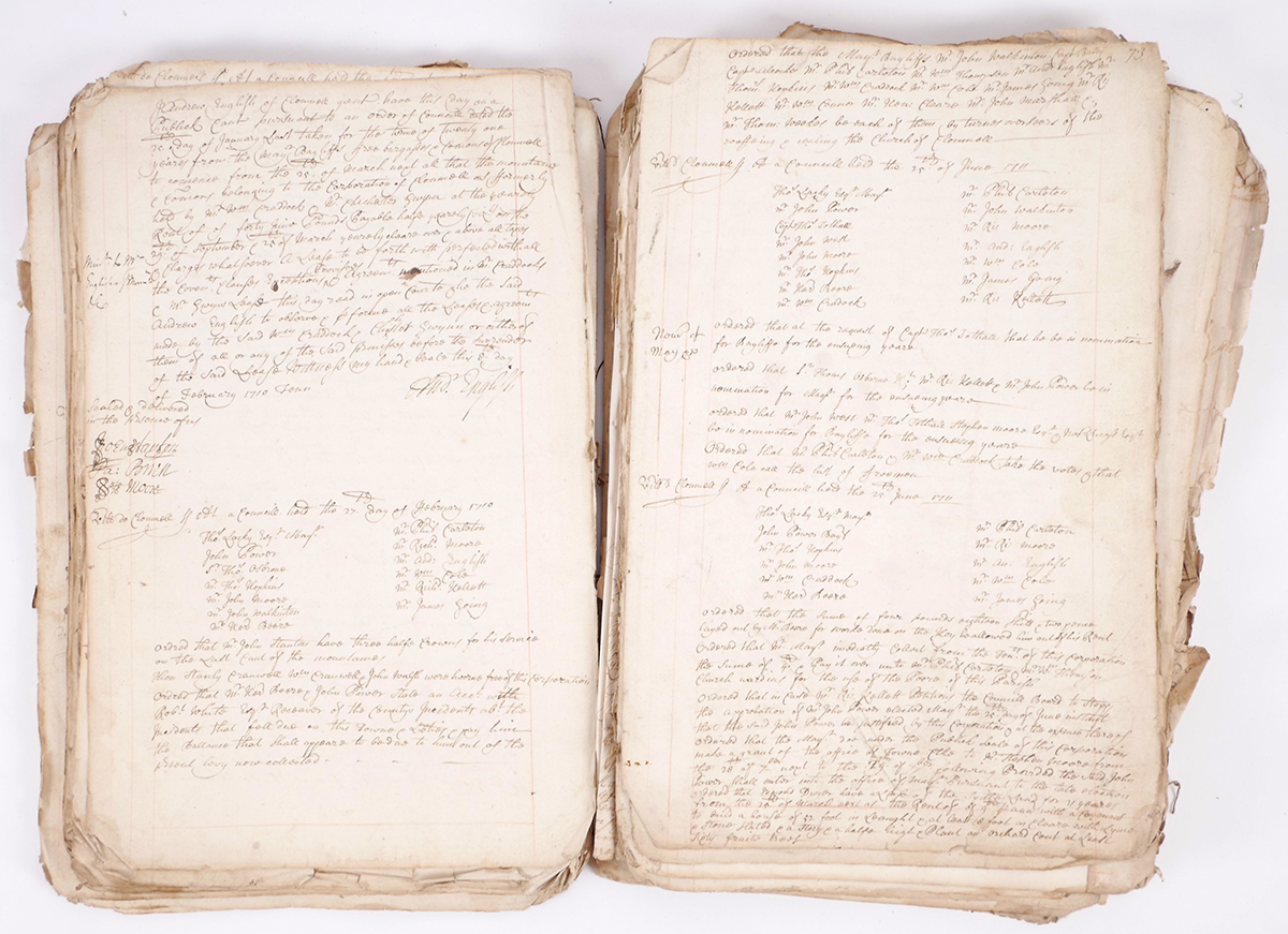 1692 - 1711 (May 30) Records of the Town Council of Clonmel, Co. Tipperary. The Clonmel Town council